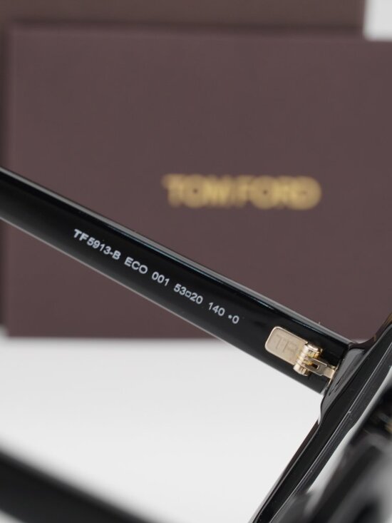 Tom Ford FT5913-B 001 Square Eyeglasses 53mm – Shiny Black main image 7